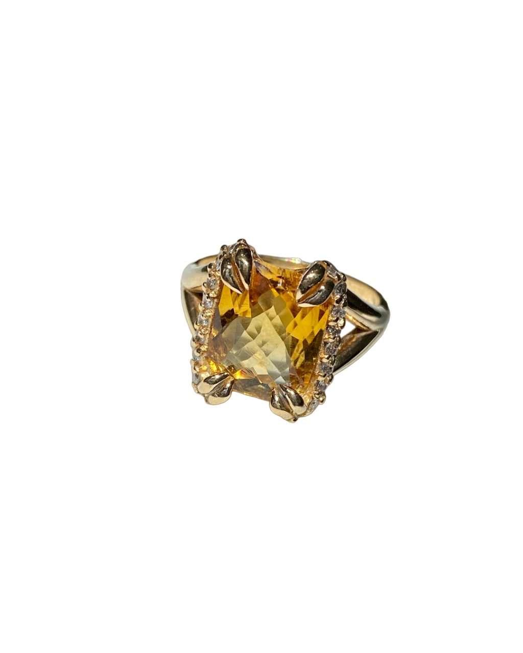 Anillo Sun en Oro Amarillo 18k con Citrino y Diamantes - LQ Jewelry Design