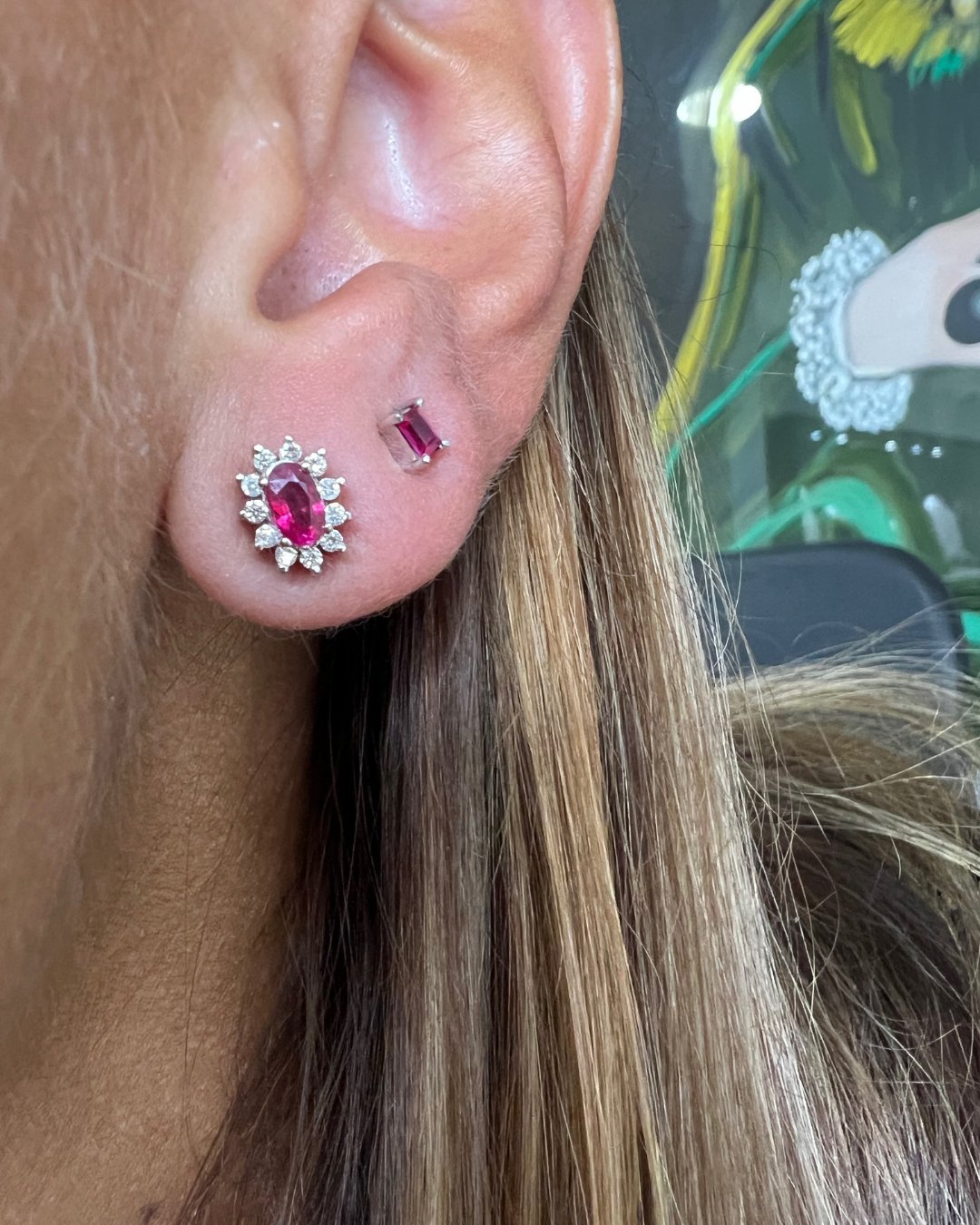 Aretes Leydy Rubí - LQ Jewelry Design