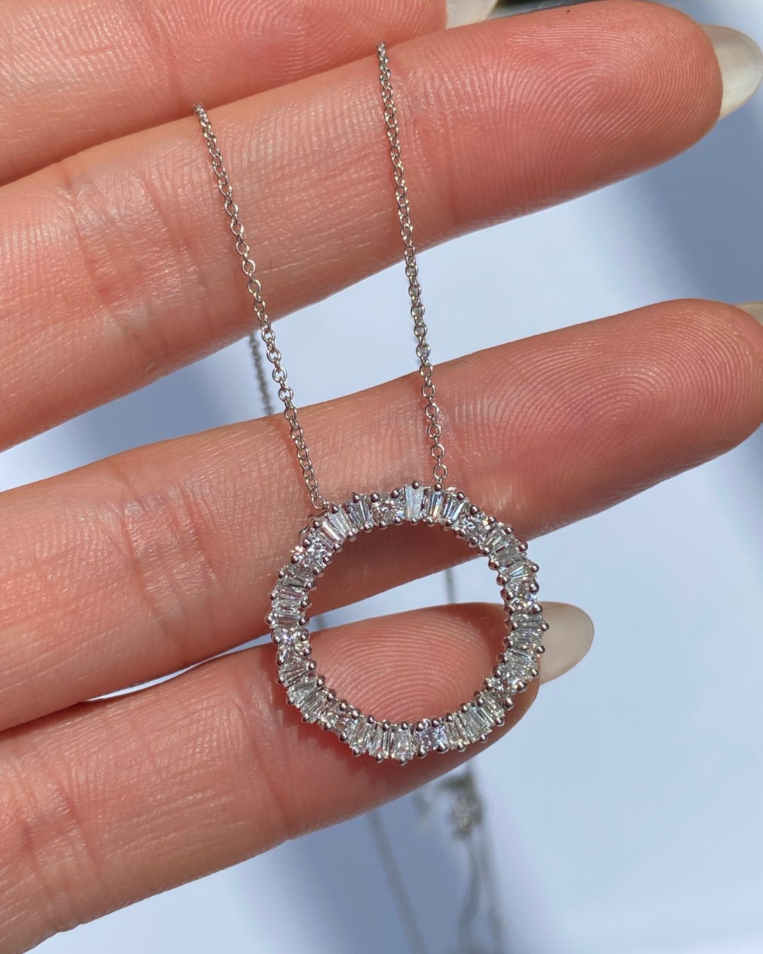 Cadena Eternity Love en Oro Blanco 18k con Diamantes - LQ Jewelry Design