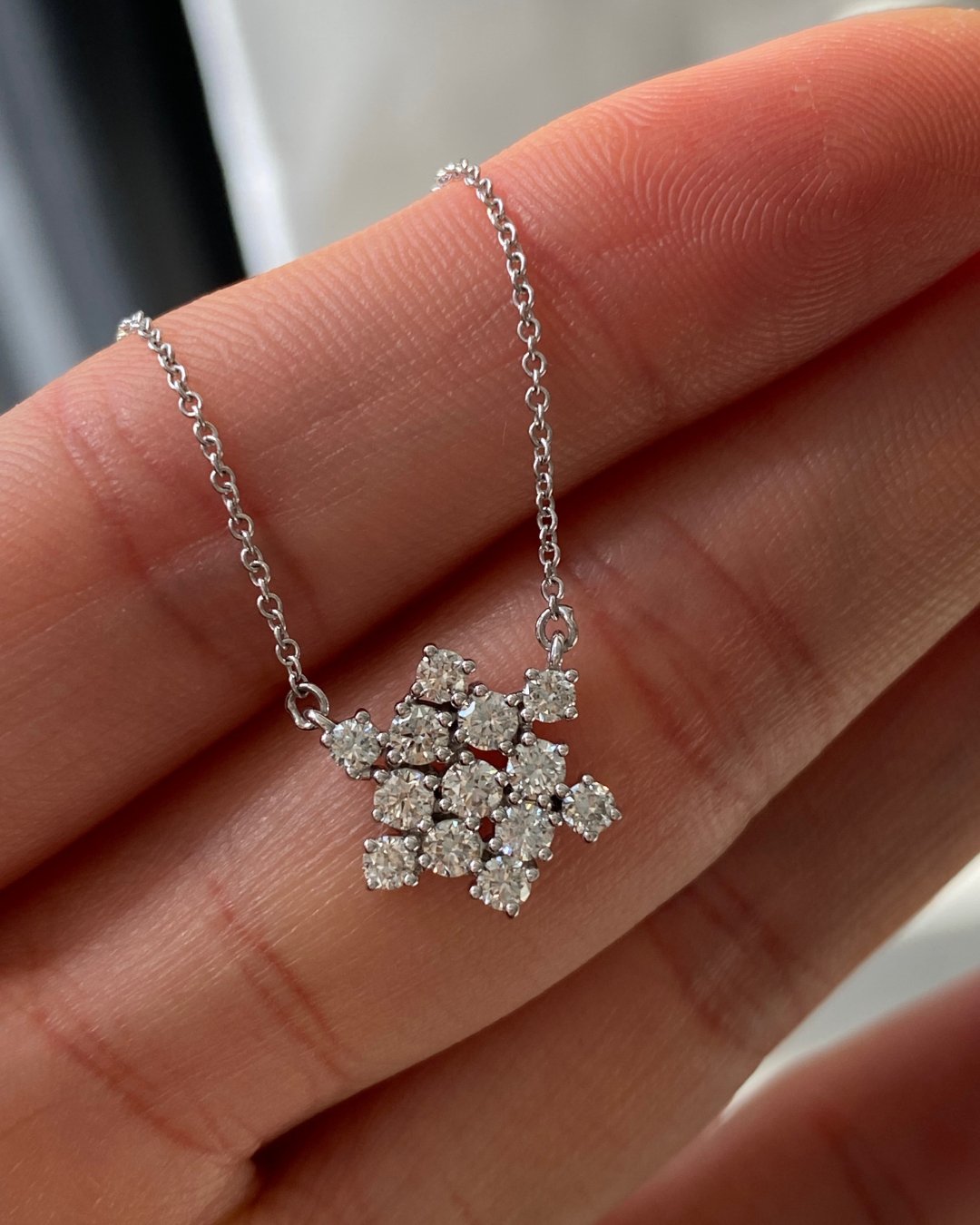 Cadena Ice Star en Oro Blanco 18k con Diamantes - LQ Jewelry Design