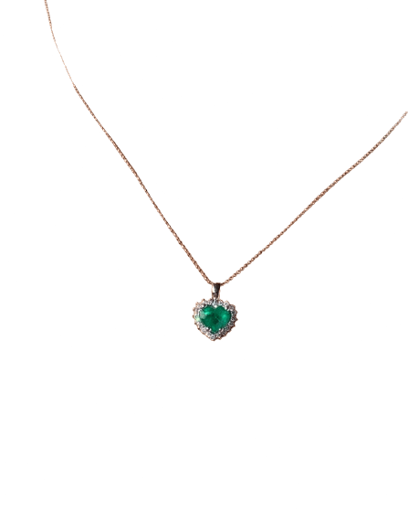 Dije corazón y piedras preciosas - LQ Jewelry Design