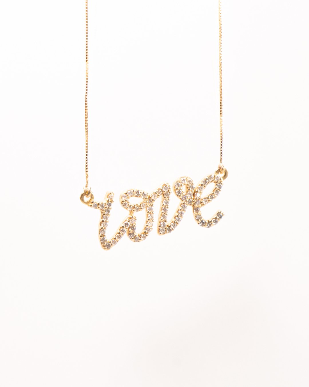 Cadena Love con Diamantes - LQ Jewelry Design